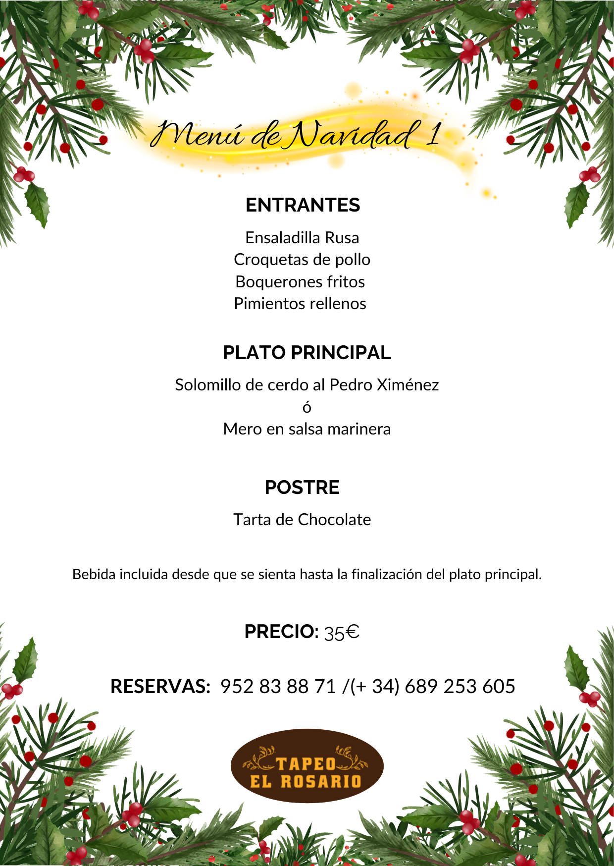 menu de navidad marbella