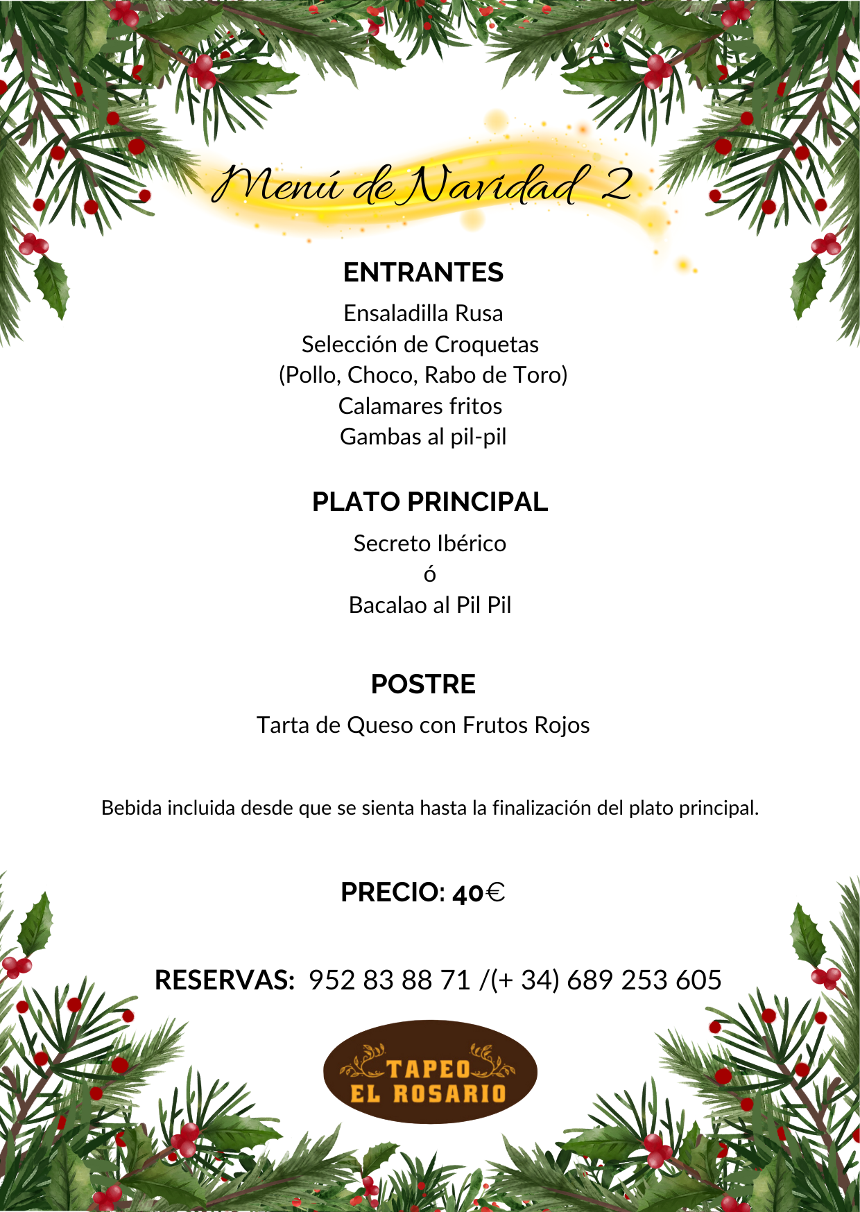 menú de navidad marbella
