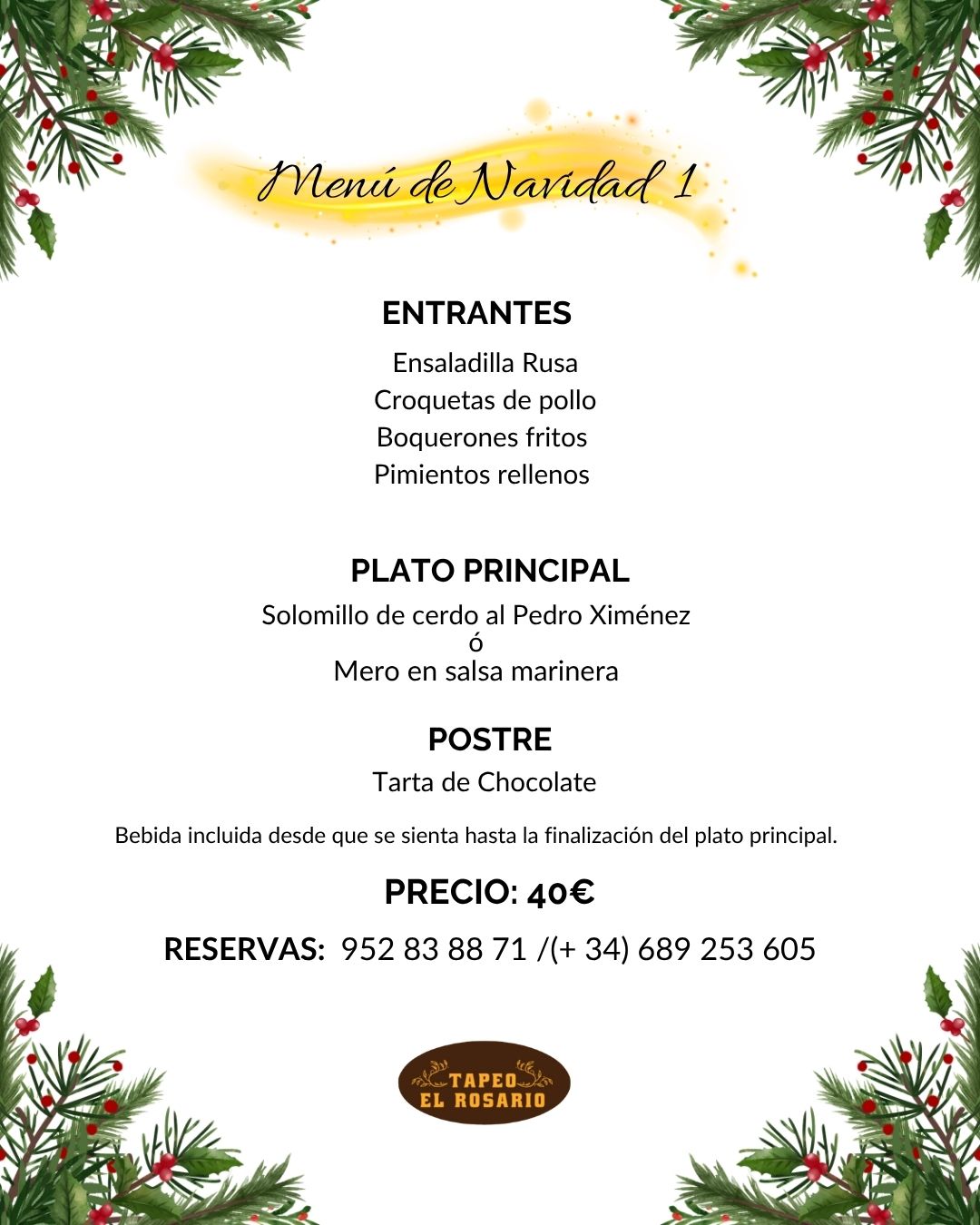 menu de navidad marbella